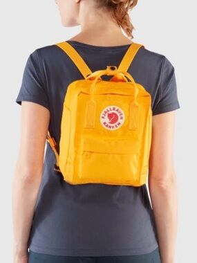Fjallraven Kanken Mini Backpack in Bright Yellow